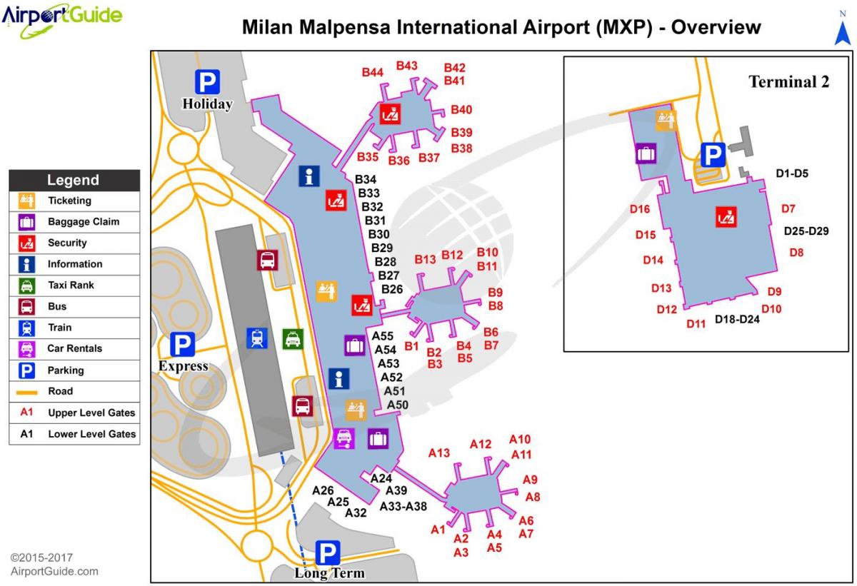 milano aeropuerto mapa