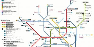 Milán mapa de transporte