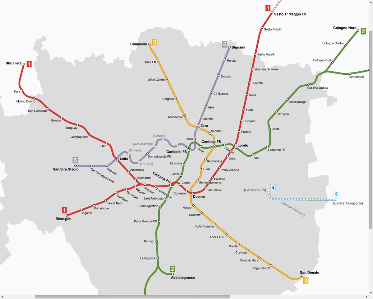 mapa de la atm milano tranvía