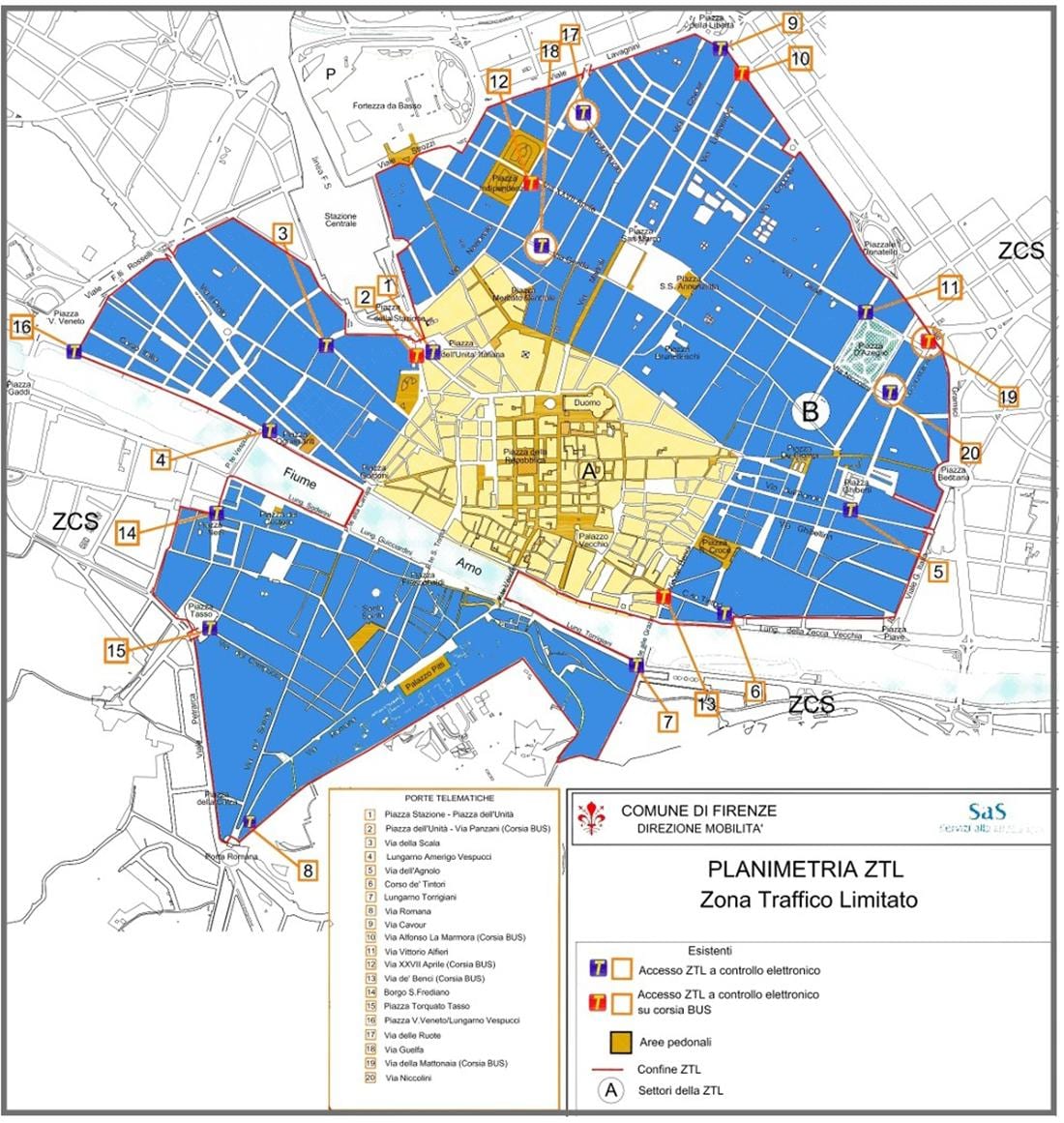 mapa de milán de la zona ztl