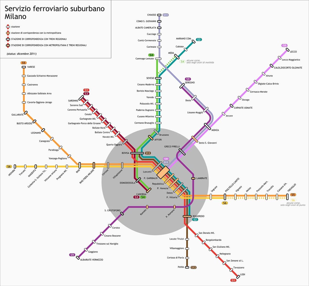 mapa de milán de tránsito