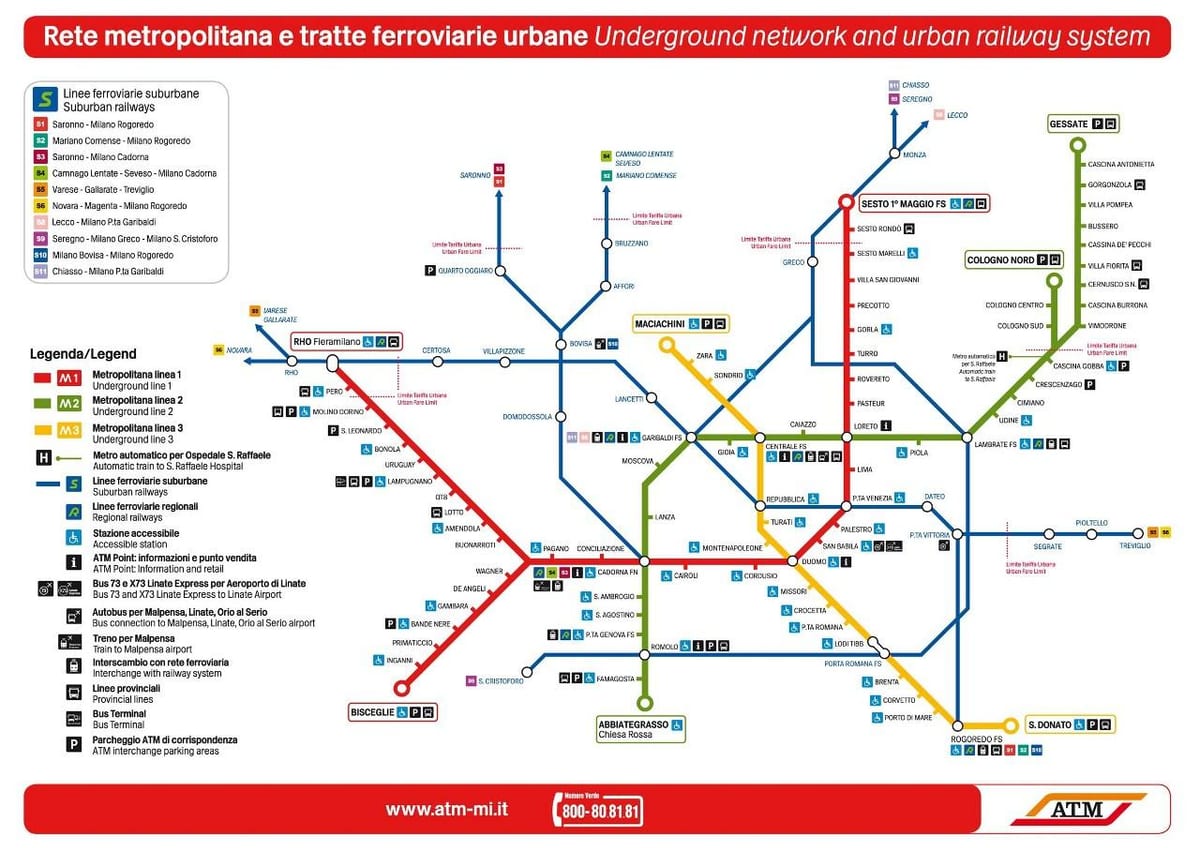 mapa de milán en autobús 73 de la ruta