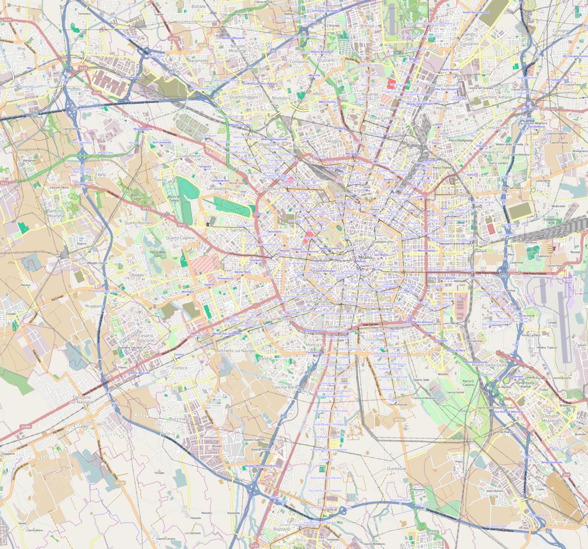 mapa de milano rogoredo a la estación de tren
