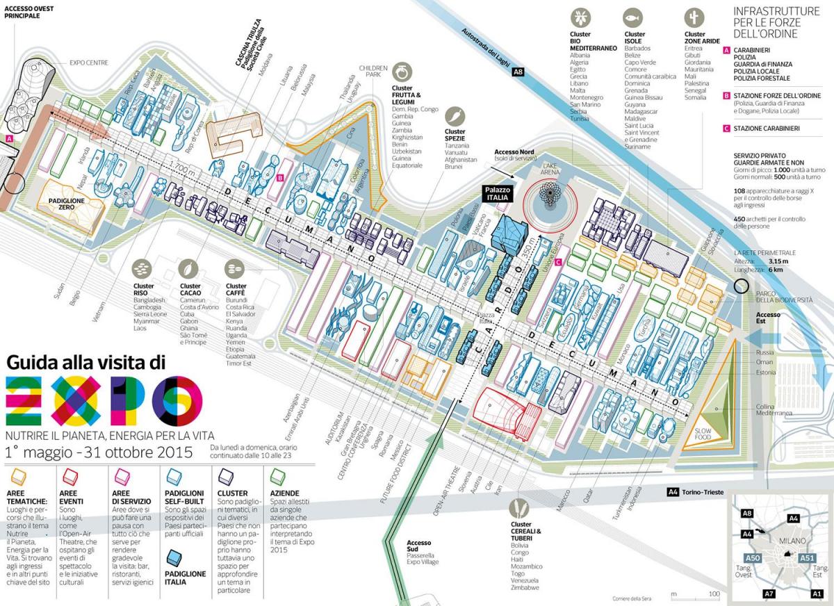 mapa de milán expo