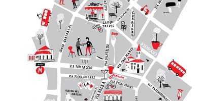 Mapa de brera de milán