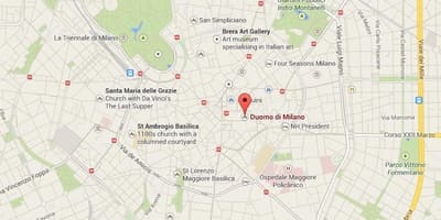 Mapa de la catedral de milán 