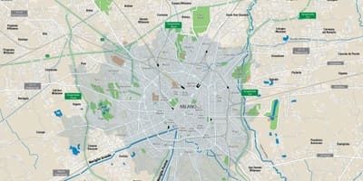 Mapa de los canales de milán 