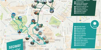 Milán recorrido a pie mapa