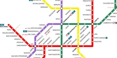 Milán, italia estación de tren mapa