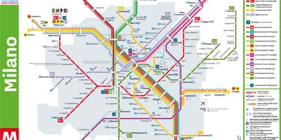 Milano mapa de autobuses