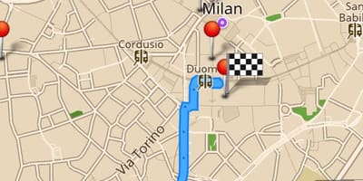 Mapa de milán sin conexión