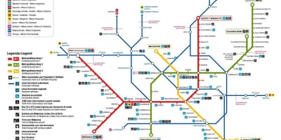 Mapa de milán en autobús 73 de la ruta