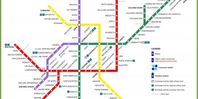 Metro de milano mapa